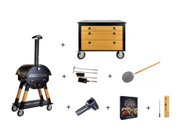 Black Week Paket Outdoorküche 800 Merklinger 800 mit Modul Irmi inkl. Meater+, 10-teilig