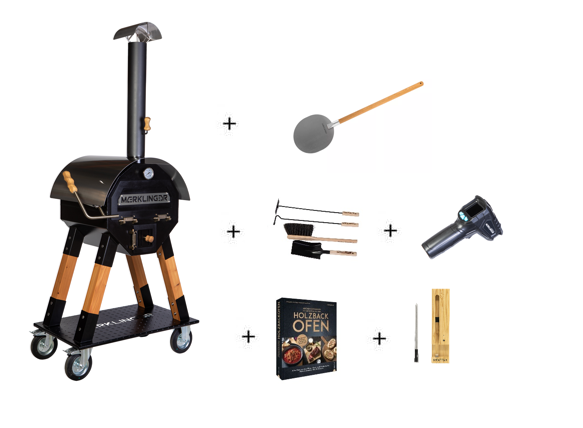 Black Week Paket Merklinger 600 Holzofen inkl. Meater+, 9-teilig