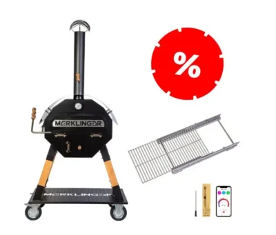 Fr&uuml;hlingsset Merklinger 800 Holzofen + Grillrost u