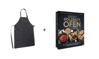Merklinger Geschenk Set, Lederschürze und Kochbuch