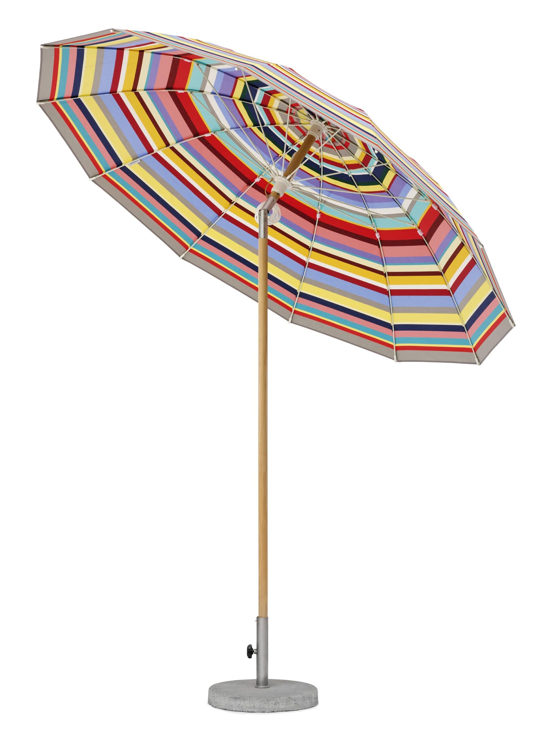 Pagoden Sonnenschirm von Weishäupl, 240cm, Bespannung multicolor inkl Flaschenzug, Knick – Bild 2