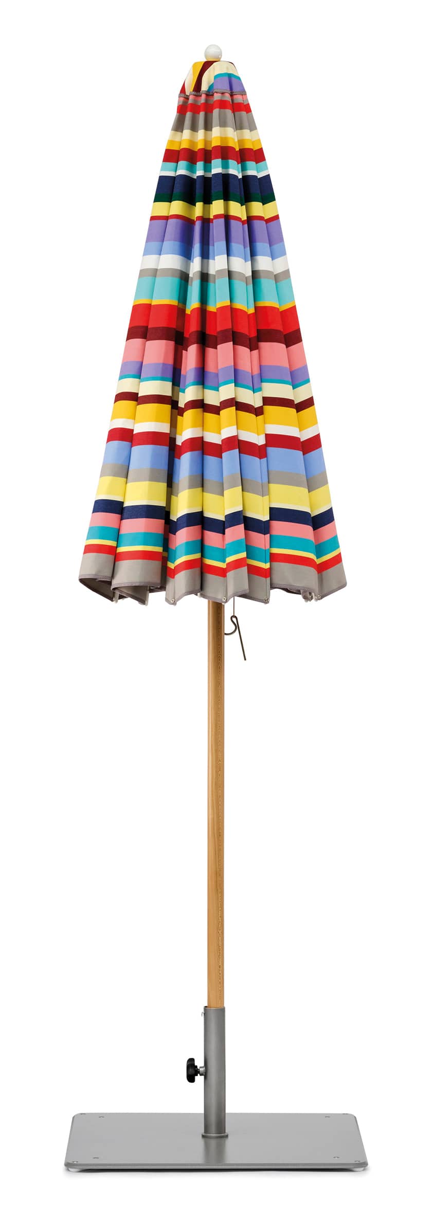 Pagoden Sonnenschirm von Weishäupl, 240cm, Bespannung multicolor inkl Flaschenzug, Knick – Bild 3