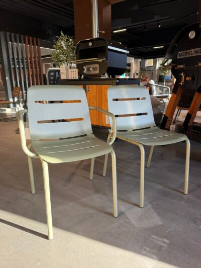 Vapio Stuhl und Sessel Set, perlgr&uuml;n - Ausstellungsst&uuml;cke
