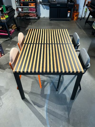 Sutra Ausziehtisch Medium von EGO Paris, schwarz/Teak - Ausstellungsst&uuml;ck